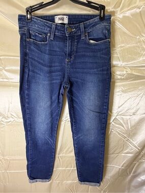 PAIGE Kylie Crop Jeans Womens 28 Blue Wash Skinny Stretch Cropped Denim